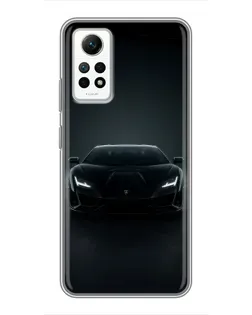 Чехол для Xiaomi Redmi Note 12 Pro (4g) с картинкой «Черный Lamborghini Aventador»