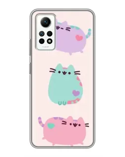 Чехол для Xiaomi Redmi Note 12 Pro (4g) с картинкой «Pusheen трио»