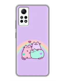 Чехол для Xiaomi Redmi Note 12 Pro (4g) с картинкой «Радужные Пушины»