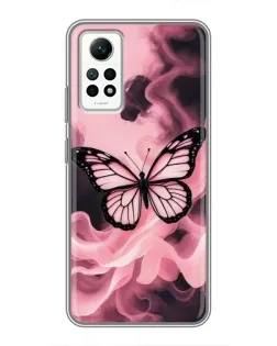 Чехол для Xiaomi Redmi Note 12 Pro (4g) с картинкой «Бабочка в дыму»