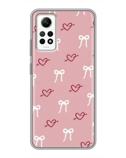 Чехол для Xiaomi Redmi Note 12 Pro (4g) с картинкой «Сердца и банты» Чехол для Xiaomi Redmi Note 12 Pro (4g) с картинкой «Сердца и банты»