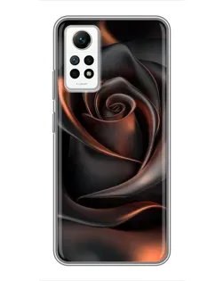 Чехол для Xiaomi Redmi Note 12 Pro (4g) с картинкой «Шелковая черная роза»