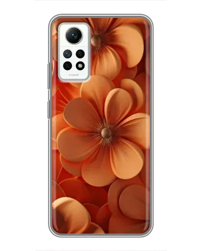Чехол для Xiaomi Redmi Note 12 Pro (4g) с картинкой «Оранжевый макро цветок»