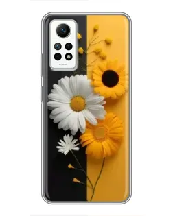 Чехол для Xiaomi Redmi Note 12 Pro (4g) с картинкой «Подсолнух и ромашка»