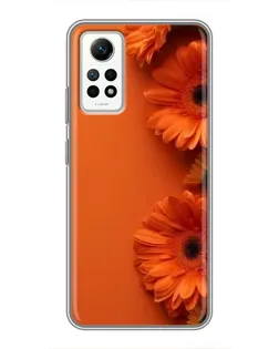 Чехол для Xiaomi Redmi Note 12 Pro (4g) с картинкой «Оранжевые герберы»