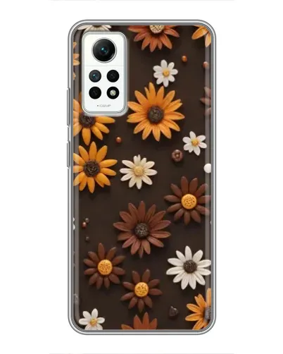 Чехол для Xiaomi Redmi Note 12 Pro (4g) с картинкой «Узор из маленьких подсолнухов»