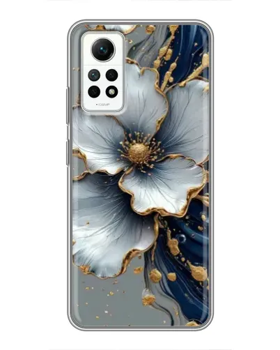 Чехол для Xiaomi Redmi Note 12 Pro (4g) с картинкой «Белый цветок и золотой флюид» Чехол для Xiaomi Redmi Note 12 Pro (4g) с картинкой «Белый цветок и золотой флюид»
