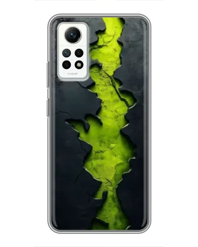 Чехол для Xiaomi Redmi Note 12 Pro (4g) с картинкой «Салатовый разлом скалы»