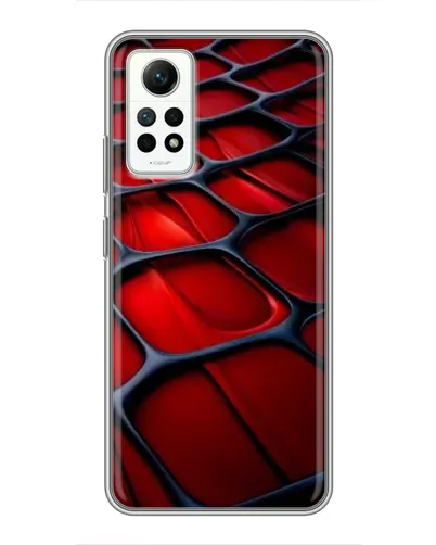 Чехол для Xiaomi Redmi Note 12 Pro (4g) с картинкой «Красная глянцевая сетка»