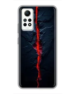 Чехол для Xiaomi Redmi Note 12 Pro (4g) с картинкой «Kрасная лавовая трещина»