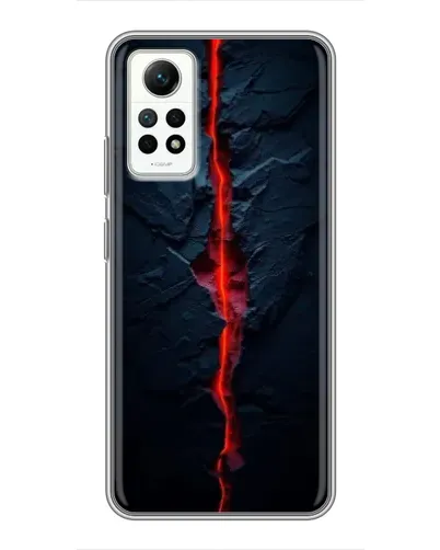 Чехол для Xiaomi Redmi Note 12 Pro (4g) с картинкой «Kрасная лавовая трещина»