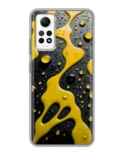 Чехол для Xiaomi Redmi Note 12 Pro (4g) с картинкой «Жидкое желтое золото»