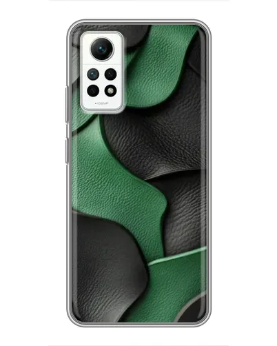 Чехол для Xiaomi Redmi Note 12 Pro (4g) с картинкой «Зеленые кожаные волны»