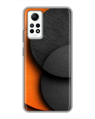 Чехол для Xiaomi Redmi Note 12 Pro (4g) с картинкой «Геометрия оранжевых кругов»