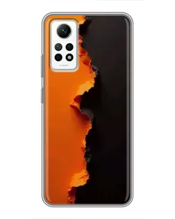 Чехол для Xiaomi Redmi Note 12 Pro (4g) с картинкой «Оранжевый разлом»