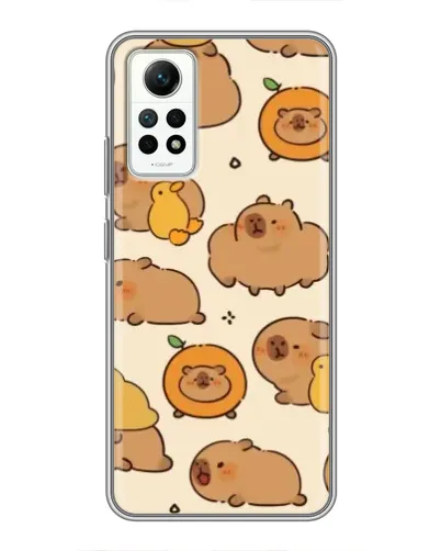 Чехол для Xiaomi Redmi Note 12 Pro (4g) с картинкой «Капибары с апельсинами»