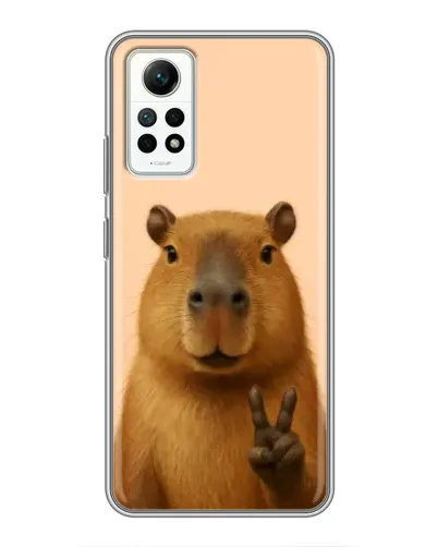 Чехол для Xiaomi Redmi Note 12 Pro (4g) с картинкой «Капибара виктория»