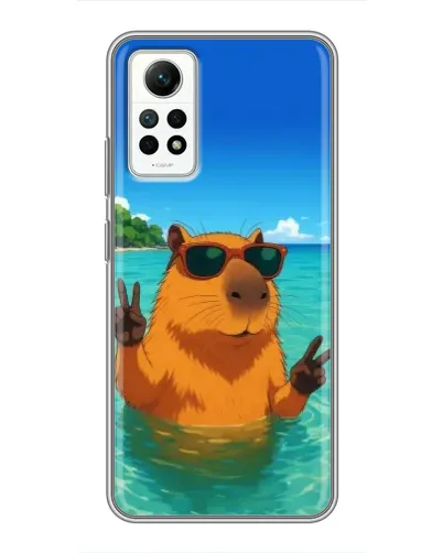 Чехол для Xiaomi Redmi Note 12 Pro (4g) с картинкой «Морская капибара»