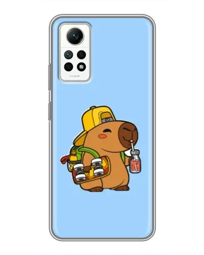Чехол для Xiaomi Redmi Note 12 Pro (4g) с картинкой «Капибара на скейте»