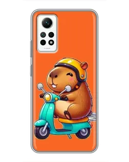 Чехол для Xiaomi Redmi Note 12 Pro (4g) с картинкой «Капибара на скутере» Чехол для Xiaomi Redmi Note 12 Pro (4g) с картинкой «Капибара на скутере»