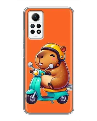 Чехол для Xiaomi Redmi Note 12 Pro (4g) с картинкой «Капибара на скутере»