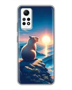 Чехол для Xiaomi Redmi Note 12 Pro (4g) с картинкой «Закат солнца с капибарой» Чехол для Xiaomi Redmi Note 12 Pro (4g) с картинкой «Закат солнца с капибарой»