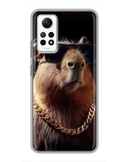 Чехол для Xiaomi Redmi Note 12 Pro (4g) с картинкой «Капибара золотая цепь» Чехол для Xiaomi Redmi Note 12 Pro (4g) с картинкой «Капибара золотая цепь»