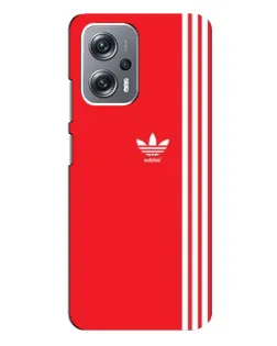 Чехол для Xiaomi Redmi Note 12 Pro Plus с картинкой «Красный минимализм Adidas»