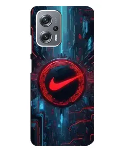 Чехол для Xiaomi Redmi Note 12 Pro Plus с картинкой «Техногенный стиль Nike»