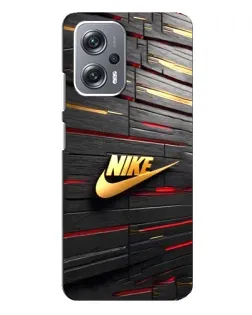 Чехол для Xiaomi Redmi Note 12 Pro Plus с картинкой «Золотой Nike на металле»