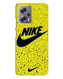 Чехол для Xiaomi Redmi Note 12 Pro Plus с картинкой «Желтый текстурный Nike»