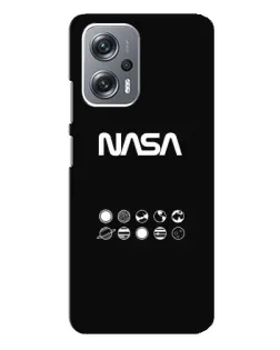 Чехол для Xiaomi Redmi Note 12 Pro Plus с картинкой «NASA — технический принт»