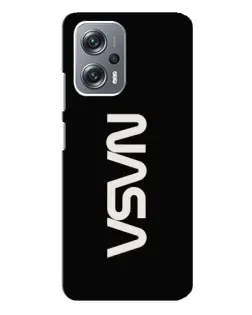 Чехол для Xiaomi Redmi Note 12 Pro Plus с картинкой «NASA — вертикальный логотип»