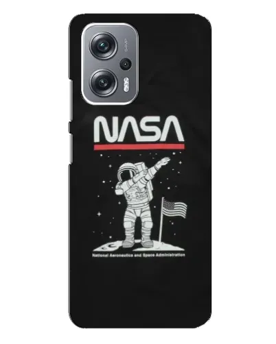 Чехол для Xiaomi Redmi Note 12 Pro Plus с картинкой «NASA — шагаем по Луне»