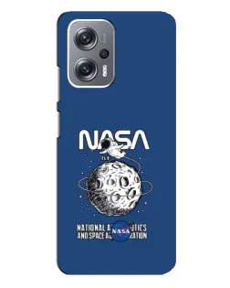 Чехол для Xiaomi Redmi Note 12 Pro Plus с картинкой «NASA — лунная миссия»