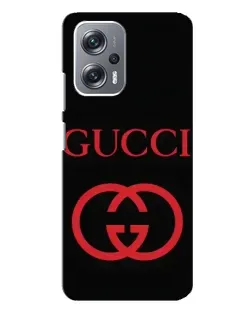 Чехол для Xiaomi Redmi Note 12 Pro Plus с картинкой «Gucci — красный логотип»
