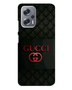 Чехол для Xiaomi Redmi Note 12 Pro Plus с картинкой «Gucci — стеганый черный»
