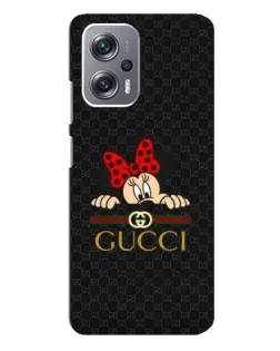 Чехол для Xiaomi Redmi Note 12 Pro Plus с картинкой «Минни Маус Gucci — черный»