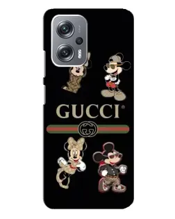 Чохол для Xiaomi Redmi Note 12 Pro Plus з картинкою «Gucci — герої Disney та монограма»