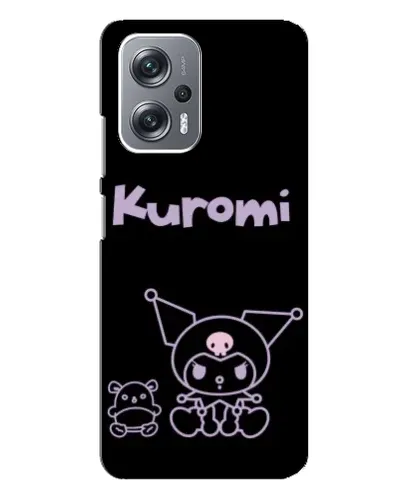Чехол для Xiaomi Redmi Note 12 Pro Plus с картинкой «Kuromi — черный минимализм»