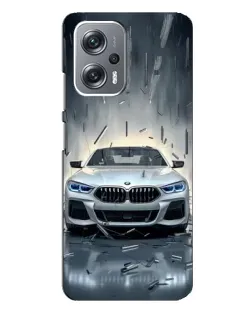 Чехол для Xiaomi Redmi Note 12 Pro Plus с картинкой «BMW в свете фар»