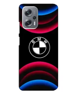 Чехол для Xiaomi Redmi Note 12 Pro Plus с картинкой «Логотип BMW и неоновые дуги»