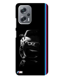 Чехол для Xiaomi Redmi Note 12 Pro Plus с картинкой «Силуэт BMW в темноте»