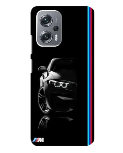 Чехол для Xiaomi Redmi Note 12 Pro Plus с картинкой «Силуэт BMW в темноте»