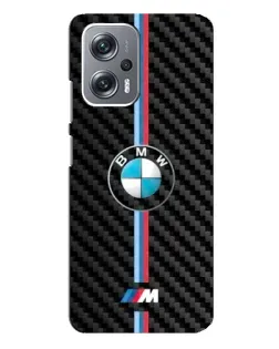 Чехол для Xiaomi Redmi Note 12 Pro Plus с картинкой «Эмблема BMW и карбон»