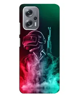 Чехол для Xiaomi Redmi Note 12 Pro Plus с картинкой «PUBG — огненный воин»