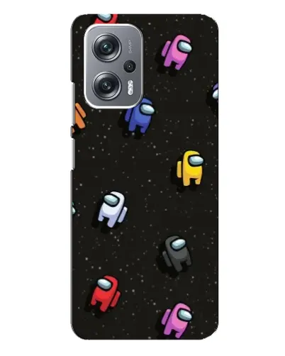 Чехол для Xiaomi Redmi Note 12 Pro Plus с картинкой «Космический паттерн Among Us»