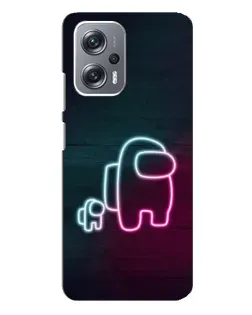 Чехол для Xiaomi Redmi Note 12 Pro Plus с картинкой «Among Us неон-арт»