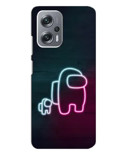 Чехол для Xiaomi Redmi Note 12 Pro Plus с картинкой «Among Us неон-арт»