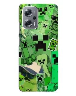 Чохол для Xiaomi Redmi Note 12 Pro Plus з картинкою «Кріпери Minecraft»